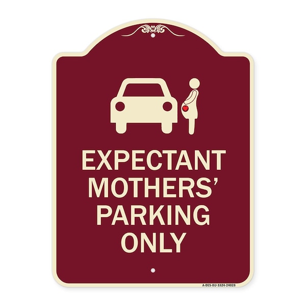 Signmission Expectant Mothers Parking W/ Graphic Heavy-Gauge Aluminum Sign, 18" L, 24" H, BU-1824-24028 A-DES-BU-1824-24028 - main